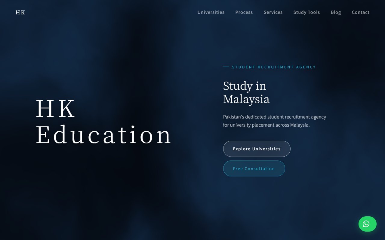 HK Education Worldwide website design by Digital Space Co
